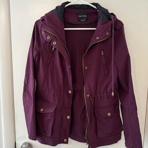 Eden Society - Dark Purple Holly Contrast Hood Cargo Jacket